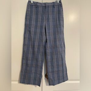Banana Republic Women’s Blue Plaid Cropped Pants